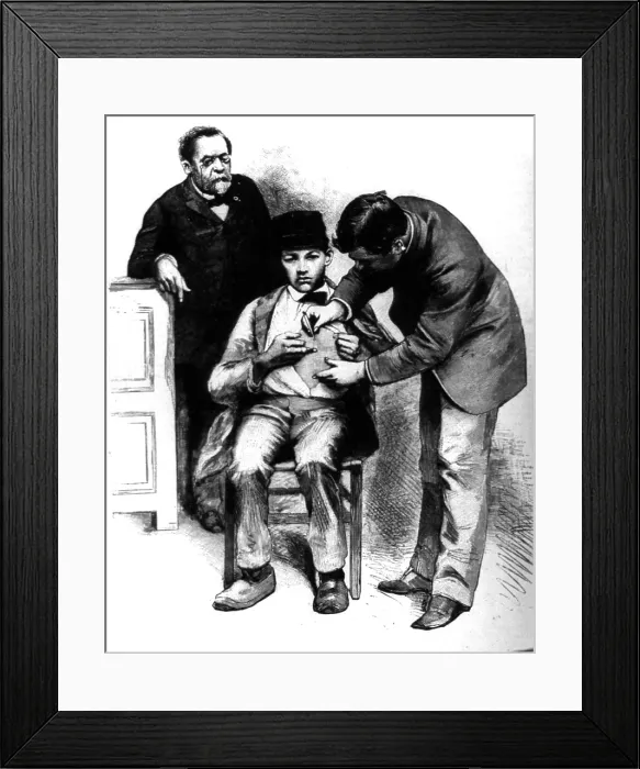 Framed Print : An Inoculation for Hydrophobia, 1885