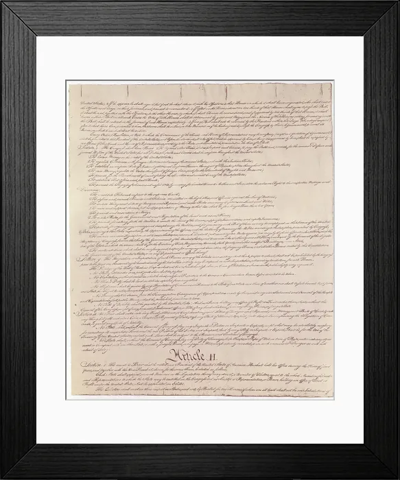 Framed Print : US Constitution Framed Print : US Constitution