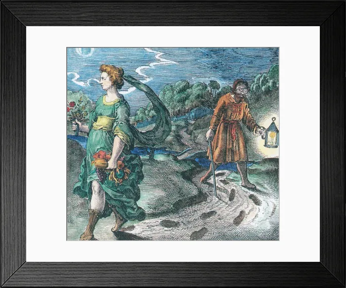 Framed Print : Nature, Emblem 42, Atalanta fugiens, 1617 Framed Print : Nature, Emblem 42, Atalanta fugiens, 1617