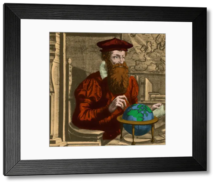 Framed Print : Gerardus Mercator, Flemish Cartographer Framed Print : Gerardus Mercator, Flemish Cartographer