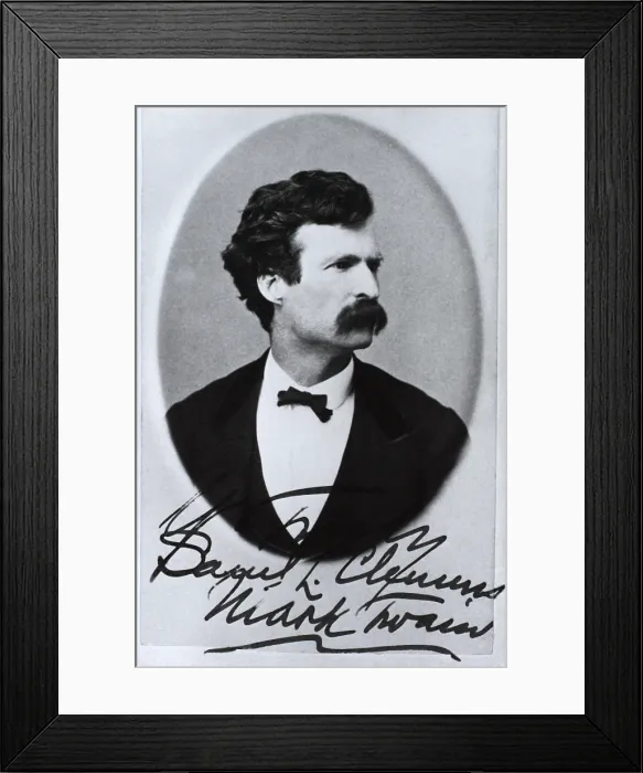 Framed Print : Mark Twain, American Author and Humorist Framed Print : Mark Twain, American Author and Humorist