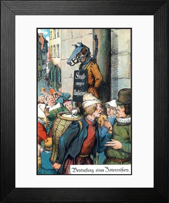 Framed Print : Medieval Punishment, Branking Framed Print : Medieval Punishment, Branking