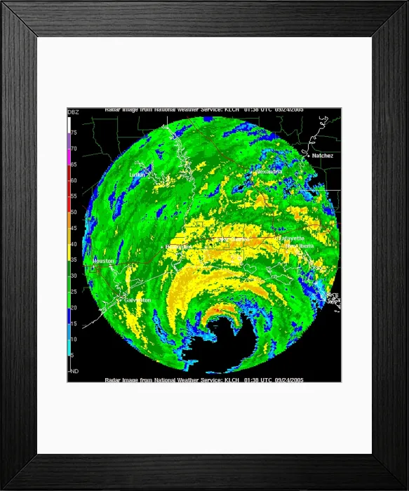 Framed Print : Hurricane Rita, WFO Radar, 2005 Framed Print : Hurricane Rita, WFO Radar, 2005