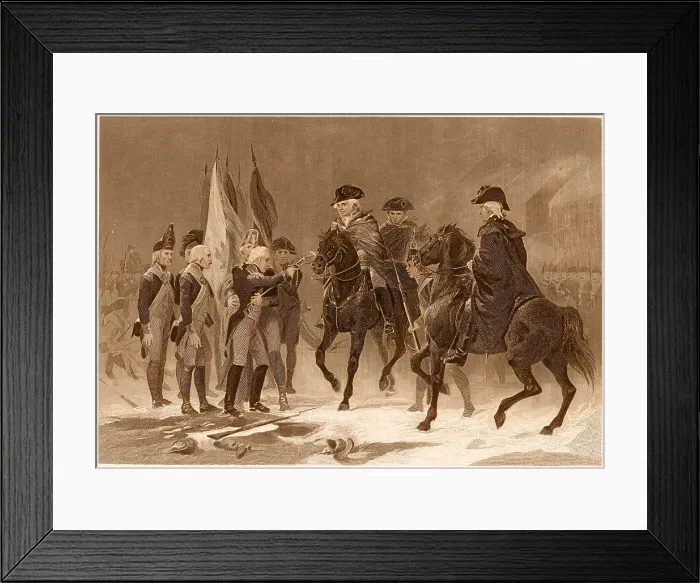 Framed Print : Rall Surrenders, Battle of Trenton, 1776 Framed Print : Rall Surrenders, Battle of Trenton, 1776