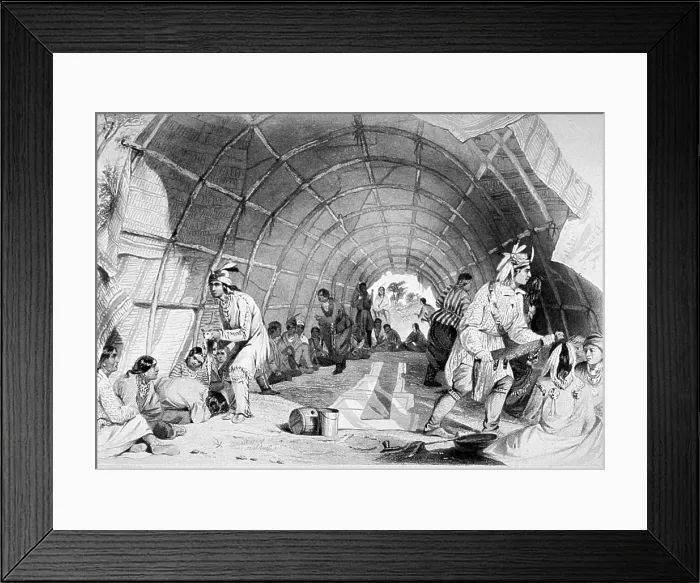 Framed Print : Medicine Dance of the Winnebagos Framed Print : Medicine Dance of the Winnebagos