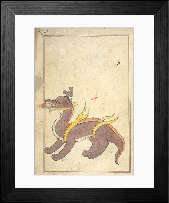 Framed Print : Islamic Dragon, 17th century