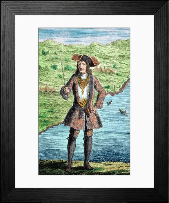 Framed Print : Bartholomew Roberts, Welsh Pirate