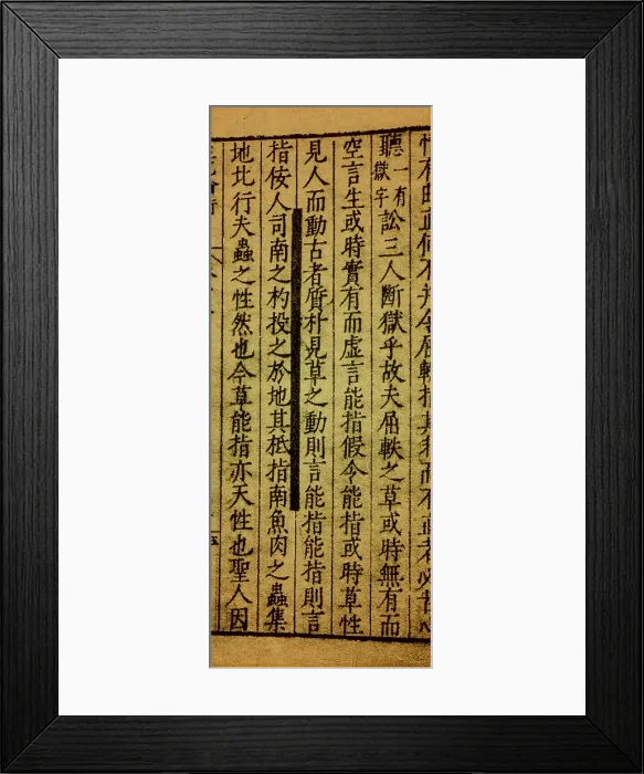 Framed Print : Section of Wang Chung's Critique of Opinions
