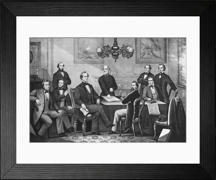 Framed Print : Jefferson Davis, Cabinet of the Confederate States Framed Print : Jefferson Davis, Cabinet of the Confederate States