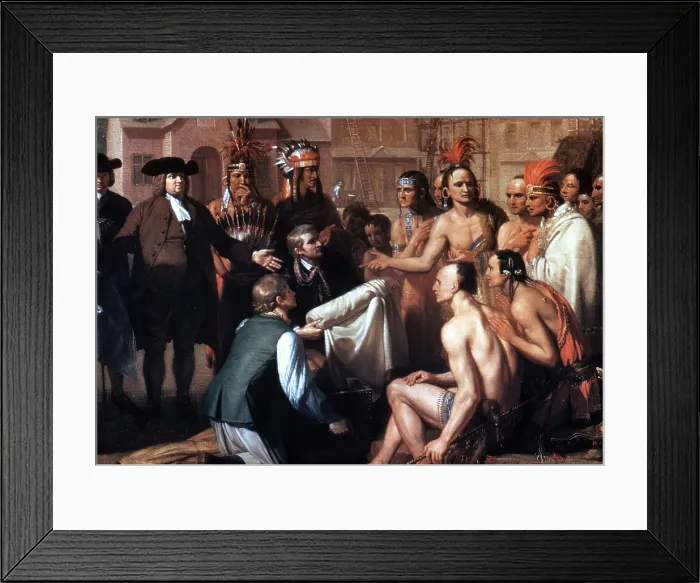 Framed Print : Treaty of Shackamaxon, 1683 Framed Print : Treaty of Shackamaxon, 1683