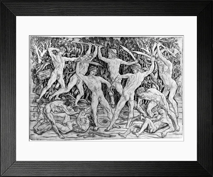 Framed Print : Battle of the Nudes, 15th Century