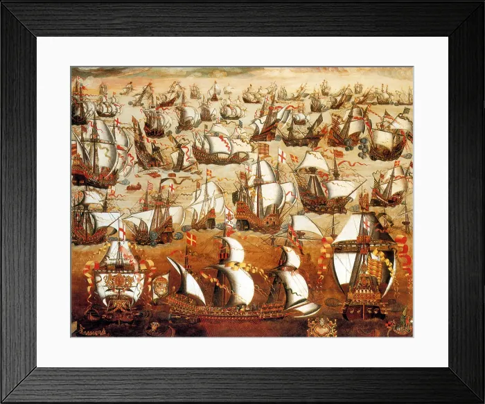 Framed Print : Defeat of the Spanish Armada, 1588 Framed Print : Defeat of the Spanish Armada, 1588