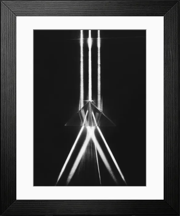 Framed Print : Prism. Light is refracted as it passes through a prism Framed Print : Prism. Light is refracted as it passes through a prism