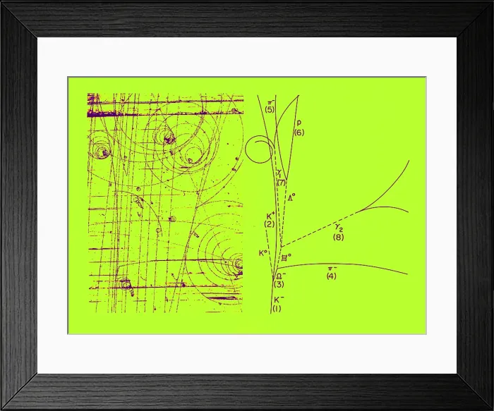 Framed Print : Omega-Minus Particle, First Observation, 1964 Framed Print : Omega-Minus Particle, First Observation, 1964