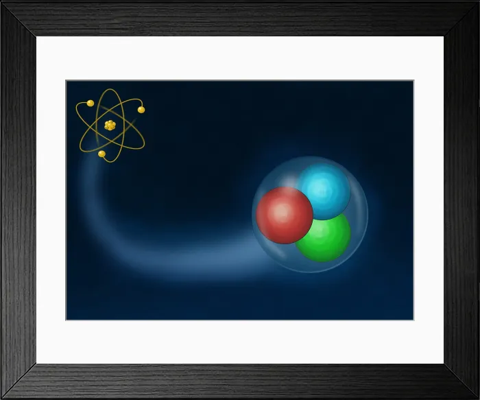 Framed Print : Quarks, Illustration Framed Print : Quarks, Illustration