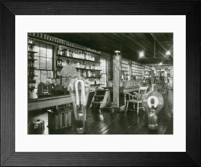 Framed Print : Thomas Edison, Menlo Park Lab