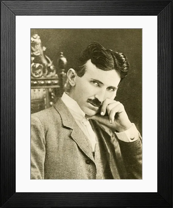 Framed Print : Nikola Tesla, Serbian-American Inventor Framed Print : Nikola Tesla, Serbian-American Inventor