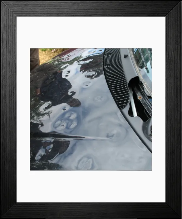 Framed Print : Hail Damage Framed Print : Hail Damage