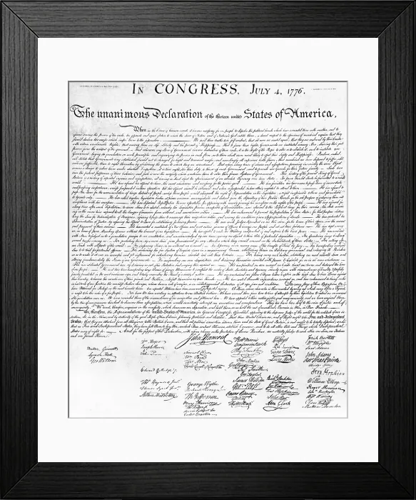 Framed Print : Declaration of Independence