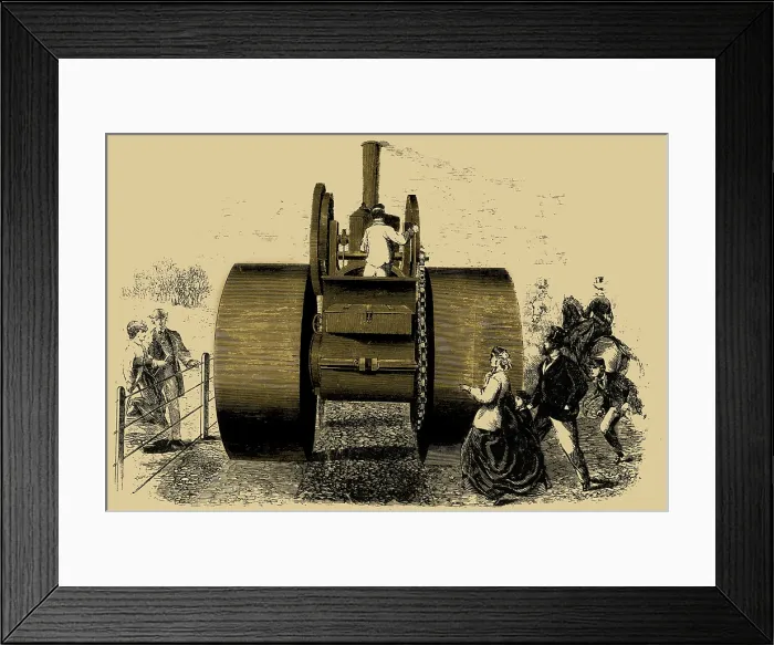 Framed Print : Steamroller, 1866 Framed Print : Steamroller, 1866