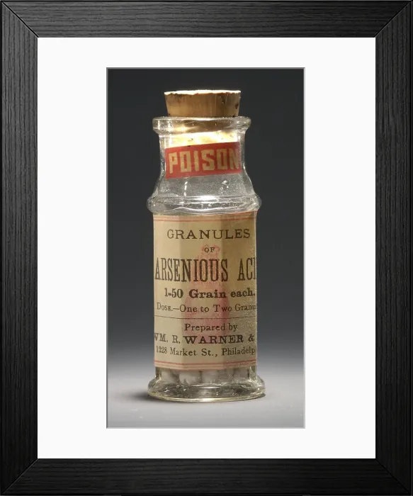 Framed Print : Poison Bottle, Circa 1900