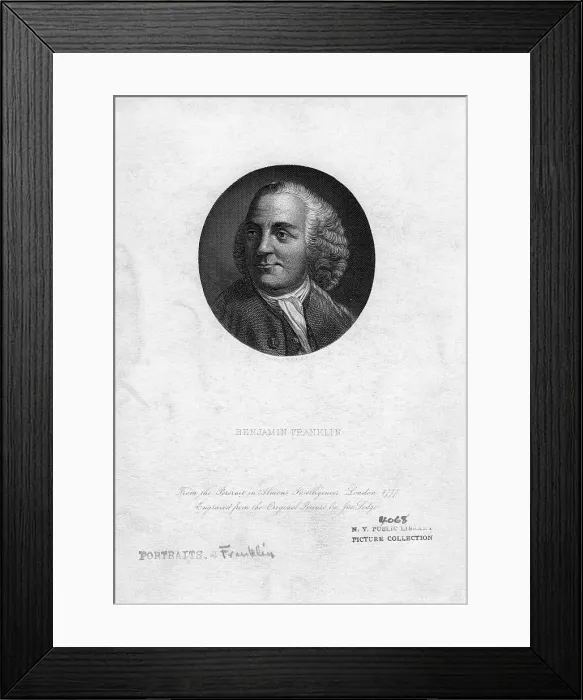 Framed Print : Benjamin Franklin, American Polymath Framed Print : Benjamin Franklin, American Polymath