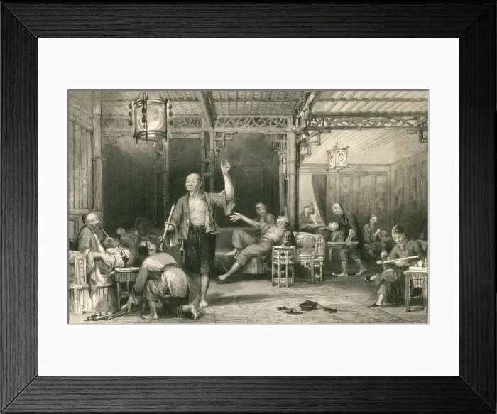 Framed Print : Chinese Opium Den, 1843