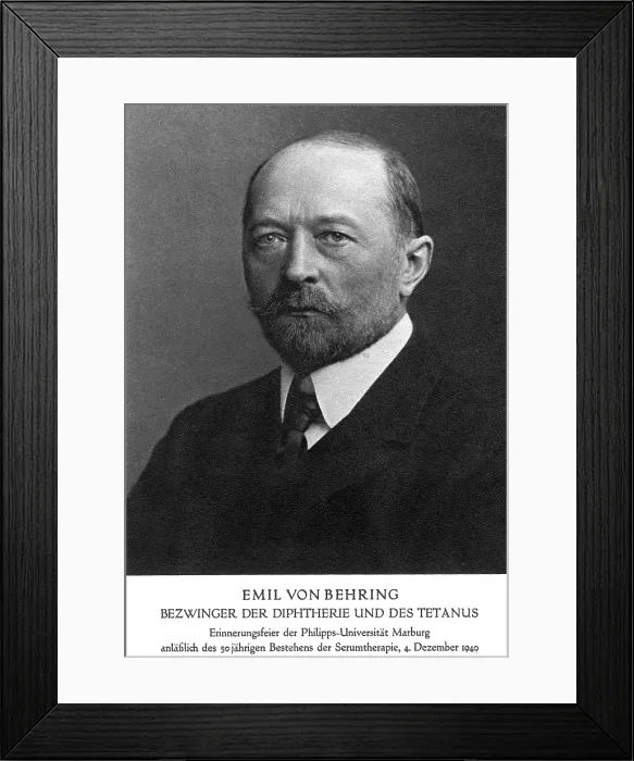 Framed Print : Emil von Behring, German Immunologist Framed Print : Emil von Behring, German Immunologist