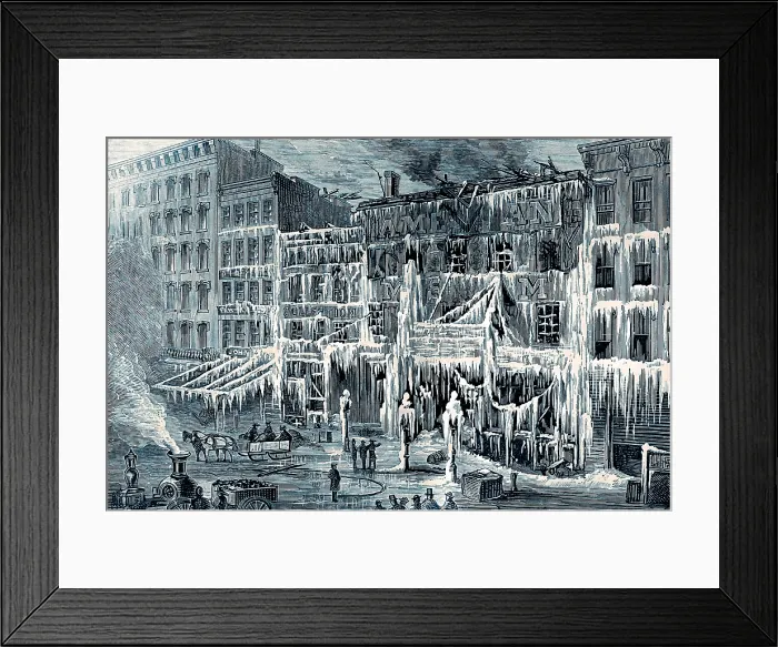 Framed Print : Frozen Remains of Barnum's Museum, 1868 Framed Print : Frozen Remains of Barnum's Museum, 1868