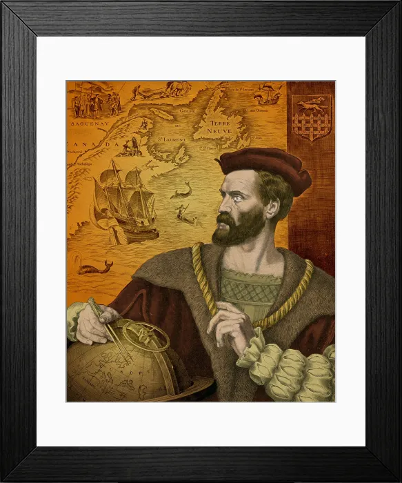 Framed Print : Jacques Cartier, French Explorer Framed Print : Jacques Cartier, French Explorer