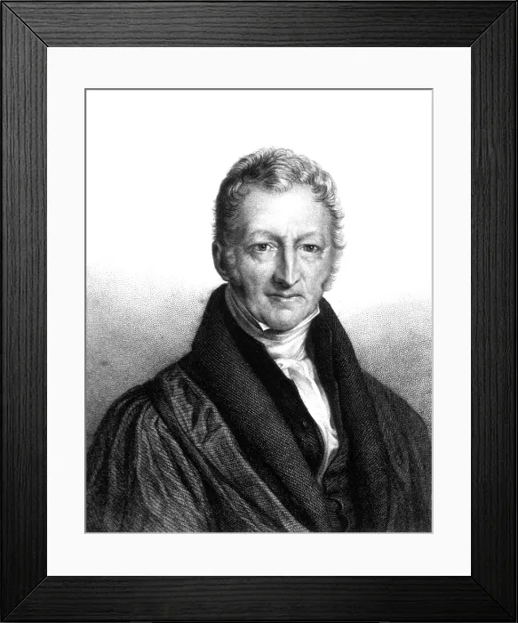 Framed Print : Thomas Robert Malthus, English Scholar