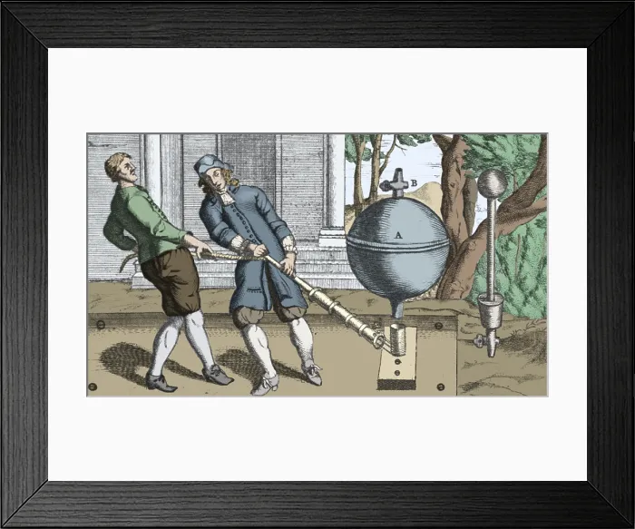 Framed Print : Otto von Guericke, Law of Horror Vacui Framed Print : Otto von Guericke, Law of Horror Vacui