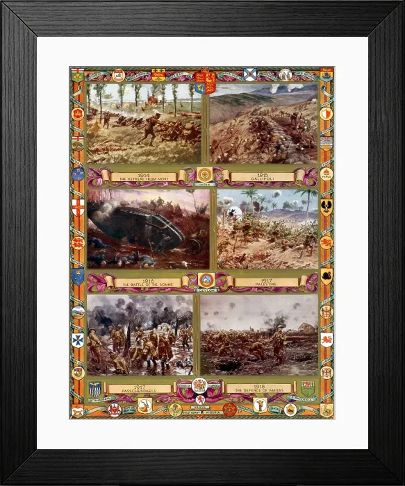 Framed Print : WWI, Important Battles of the British Army Framed Print : WWI, Important Battles of the British Army