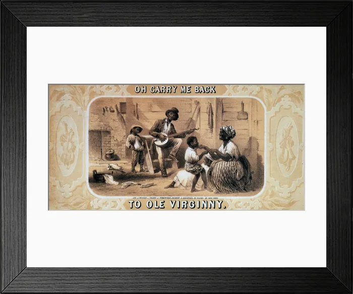 Framed Print : 'Ole Virginny', Tobacco Label, 1859 Framed Print : 'Ole Virginny', Tobacco Label, 1859