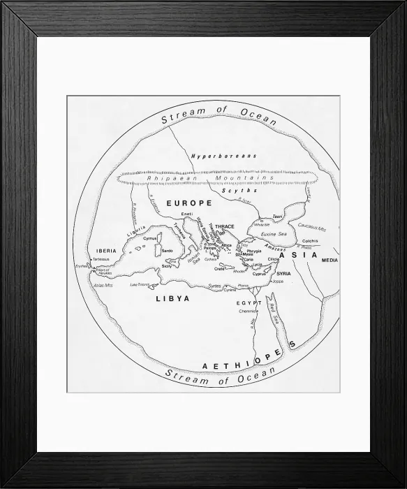 Framed Print : Ancient Map Framed Print : Ancient Map