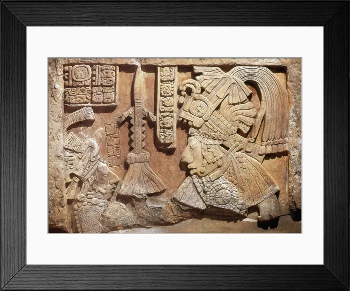 Framed Print : Yaxun B'alam IV, Mayan King, 755 AD