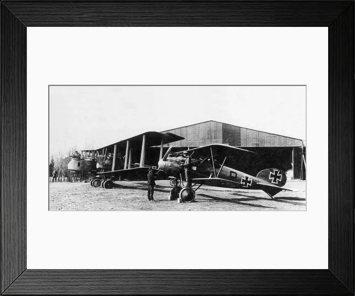 Framed Print : WWI, Albatros with Gotha, German Fighter Planes Framed Print : WWI, Albatros with Gotha, German Fighter Planes
