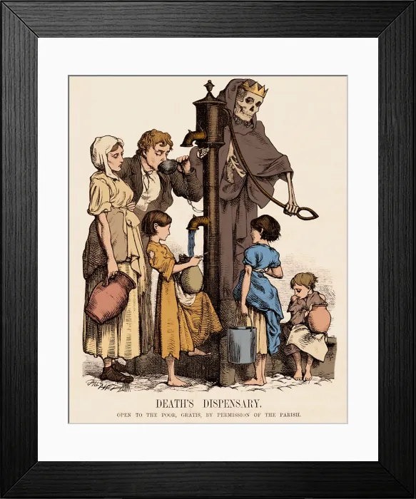 Framed Print : Cholera-Infected Pump, 1854