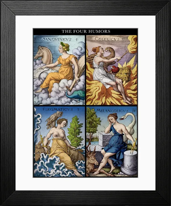 Framed Print : The Four Humors of Hippocratic Medicine Framed Print : The Four Humors of Hippocratic Medicine