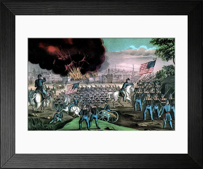Framed Print : American Civil War, Capture of Atlanta, 1864 Framed Print : American Civil War, Capture of Atlanta, 1864