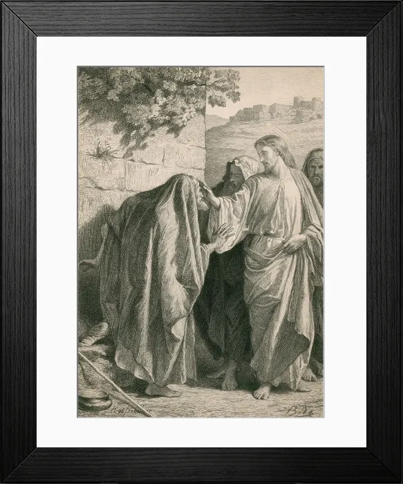 Framed Print : Jesus Christ Healing the Sick Framed Print : Jesus Christ Healing the Sick