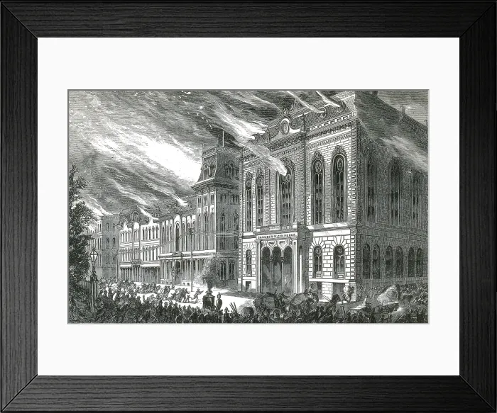 Framed Print : The Great Chicago Fire, 1871