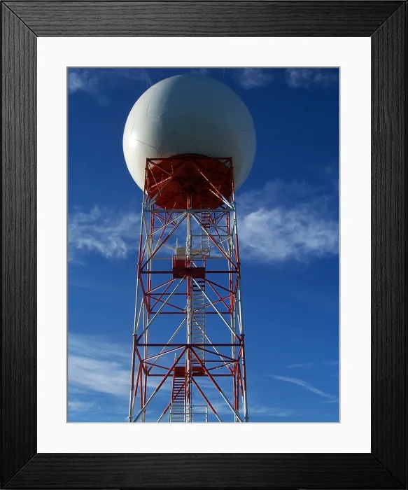 Framed Print : NWS Radar Tower and Radome