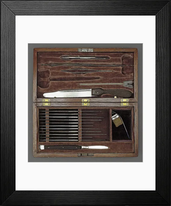 Framed Print : Lincoln Autopsy Kit, 1865 Framed Print : Lincoln Autopsy Kit, 1865