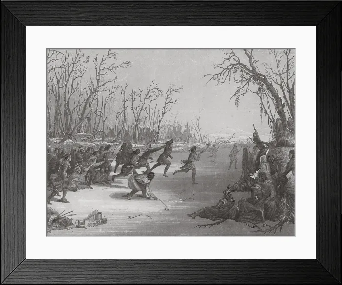 Framed Print : Native American Sioux Indians Playing Ball Game Framed Print : Native American Sioux Indians Playing Ball Game