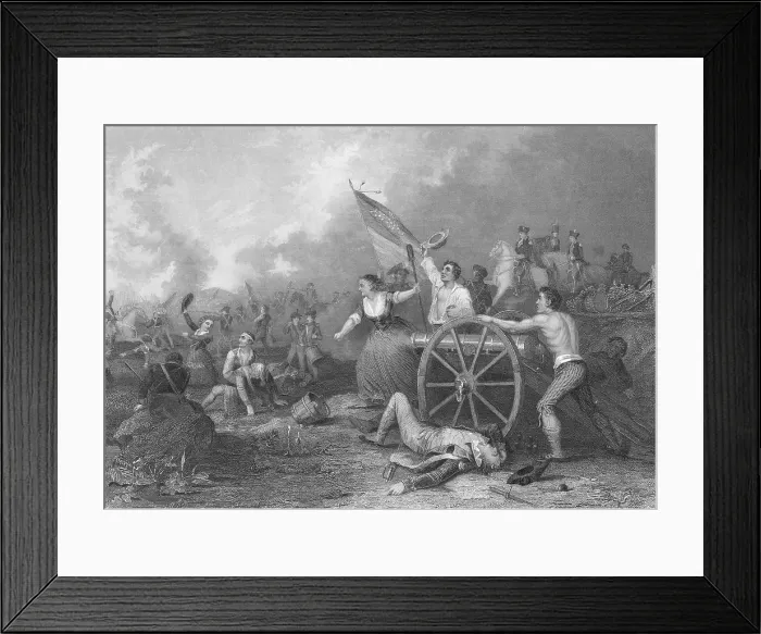 Framed Print : Molly Pitcher at the Battle of Monmouth, 1778 Framed Print : Molly Pitcher at the Battle of Monmouth, 1778