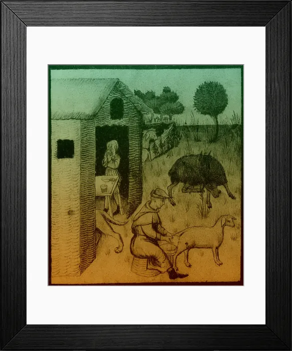 Framed Print : Agriculture, Medieval Farming