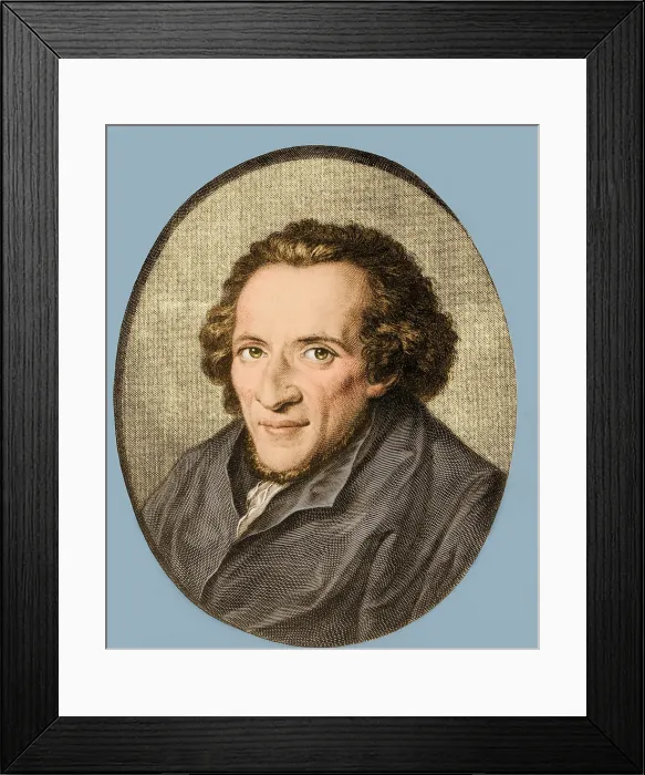 Framed Print : Moses Mendelssohn, German Philosopher