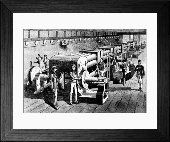 Framed Print : Pearl Street Station Central Power Plant, 1880s Framed Print : Pearl Street Station Central Power Plant, 1880s
