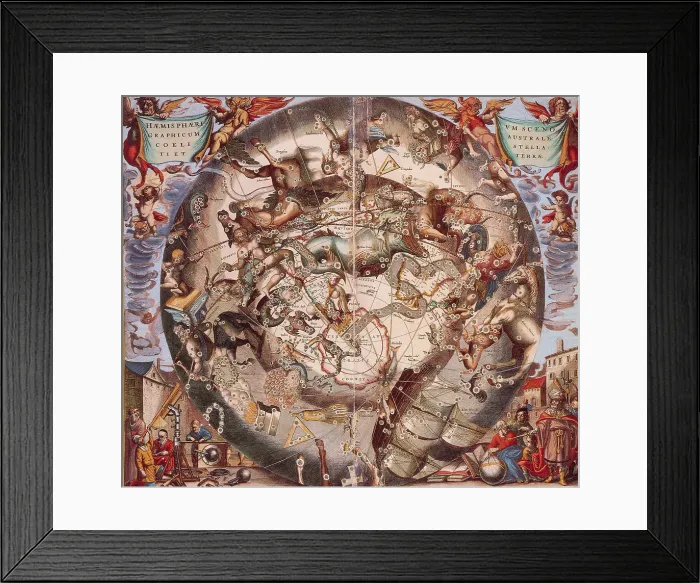Framed Print : Andreas Cellarius Constellations, 1660 Framed Print : Andreas Cellarius Constellations, 1660